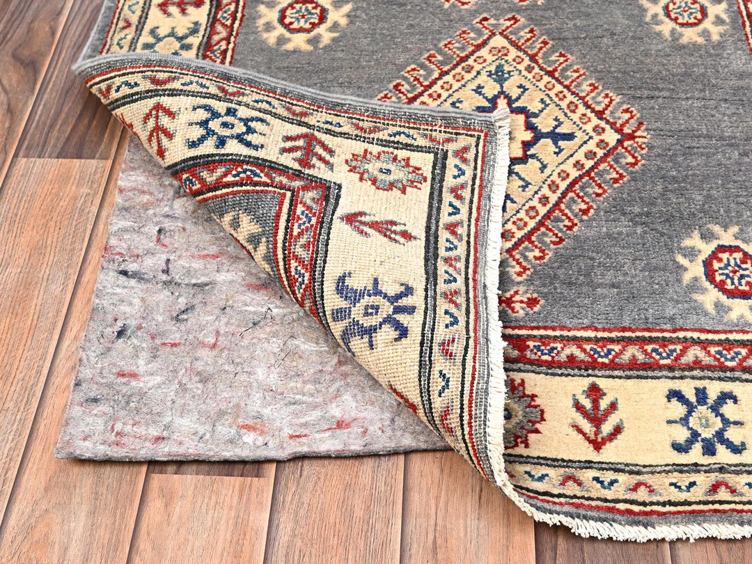 2'10" x 18'7" New Hand Knotted Grey Wool Runner Oriental Rug - MOA1022038