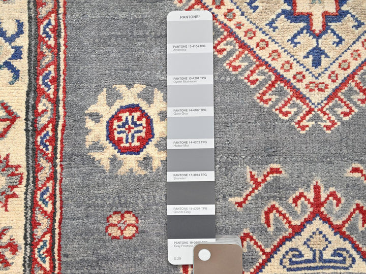 2'10" x 18'7" New Hand Knotted Grey Wool Runner Oriental Rug - MOA1022038