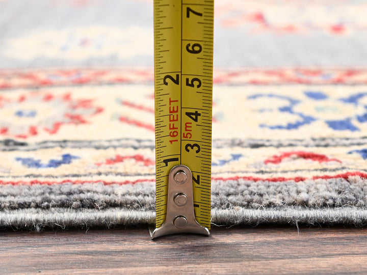 2'10" x 18'7" New Hand Knotted Grey Wool Runner Oriental Rug - MOA1022038