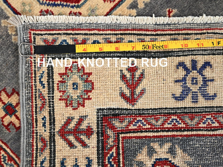 2'10" x 18'7" New Hand Knotted Grey Wool Runner Oriental Rug - MOA1022038