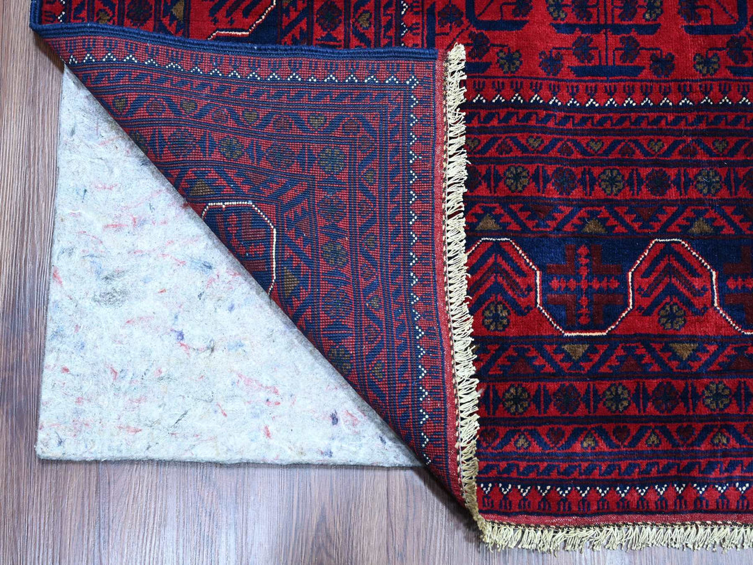 10'0" x 13'6" New Hand Knotted Red Wool Rectangle Oriental Rug - MOA10220390