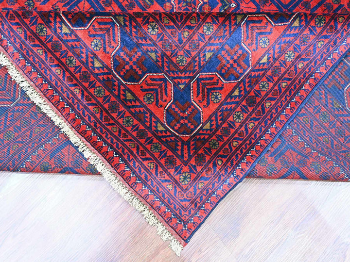 10'0" x 13'6" New Hand Knotted Red Wool Rectangle Oriental Rug - MOA10220390