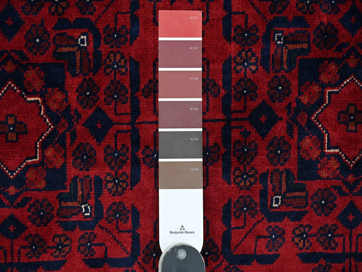 9'10" x 12'10" New Hand Knotted Red Wool Rectangle Oriental Rug - MOA10220392