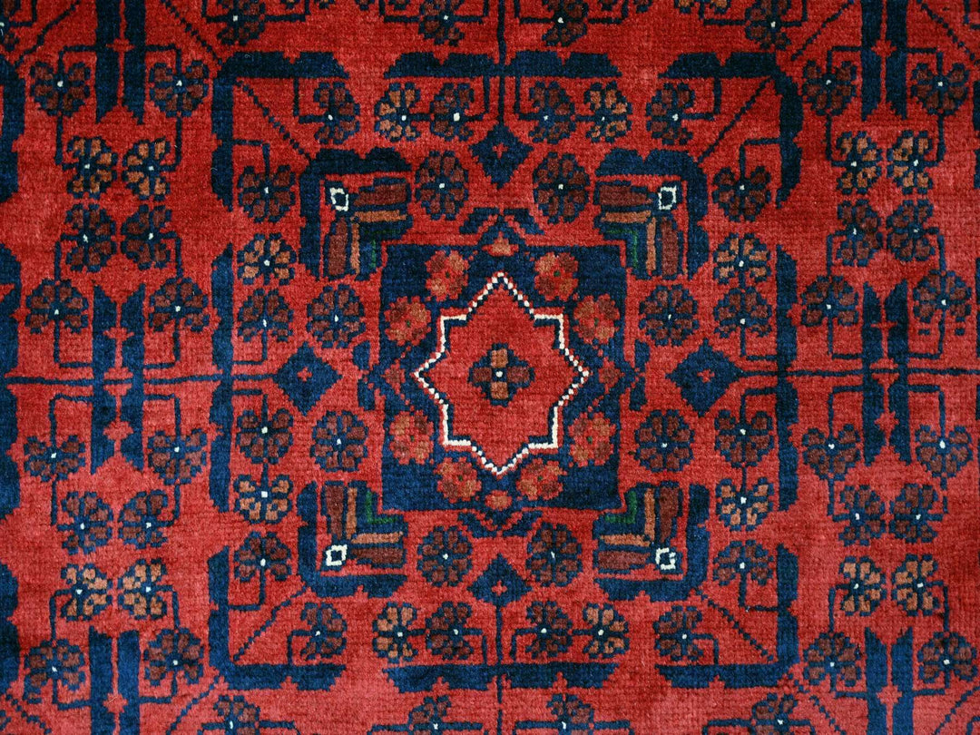9'10" x 12'10" New Hand Knotted Red Wool Rectangle Oriental Rug - MOA10220392
