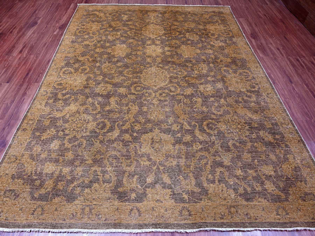 7'10" x 10'0" New Hand Knotted Overdyed Wool Rectangle Oriental Rug - MOA10220397