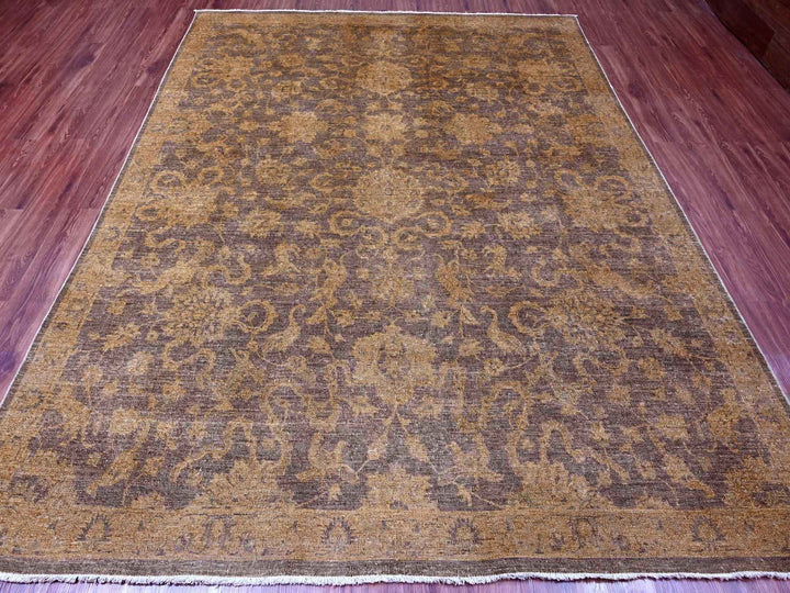 7'10" x 10'0" New Hand Knotted Overdyed Wool Rectangle Oriental Rug - MOA10220397