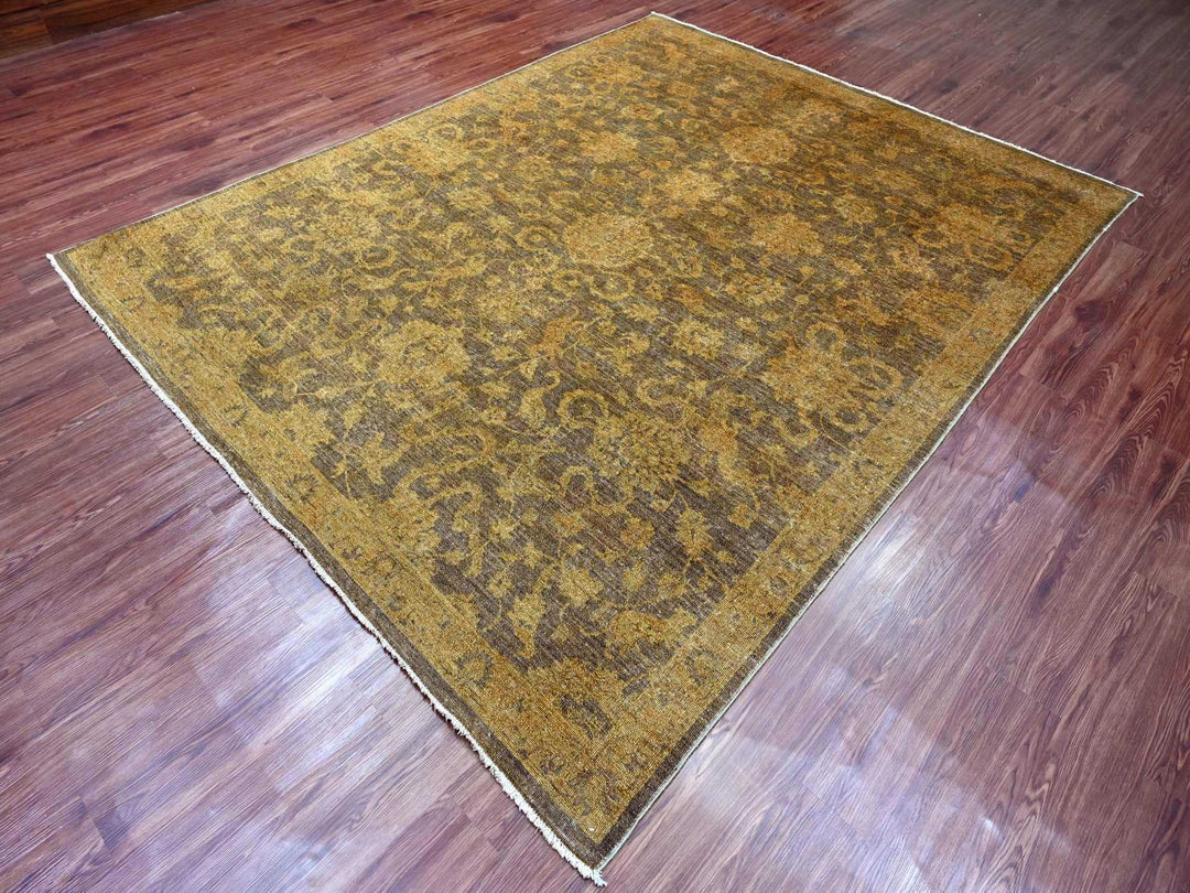 7'10" x 10'0" New Hand Knotted Overdyed Wool Rectangle Oriental Rug - MOA10220397