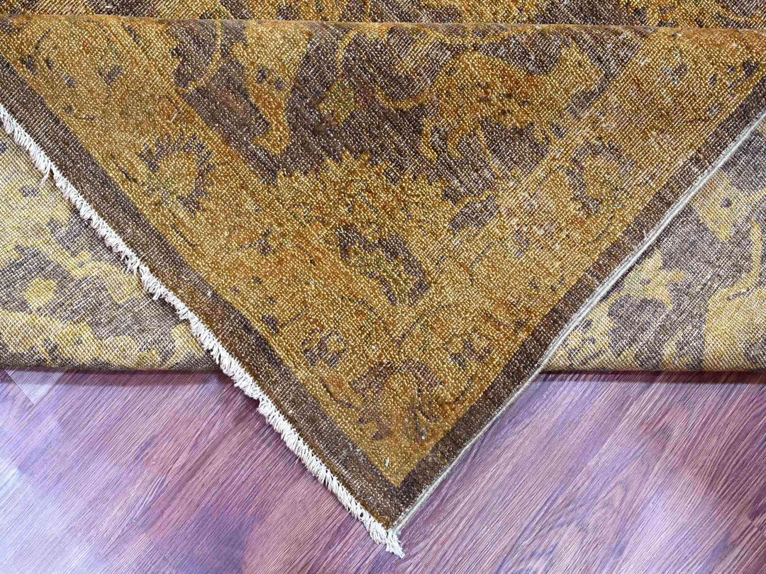 7'10" x 10'0" New Hand Knotted Overdyed Wool Rectangle Oriental Rug - MOA10220397