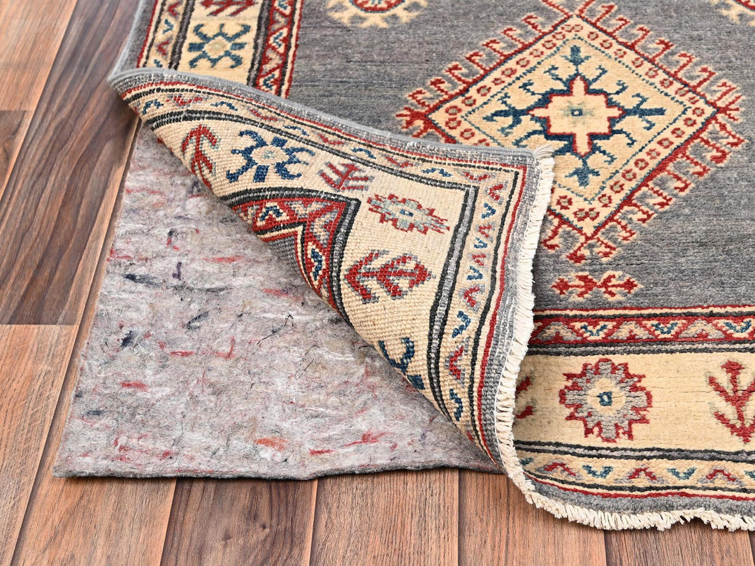 2'9" x 18'7" New Hand Knotted Grey Wool Runner Oriental Rug - MOA1022039