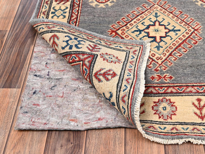 2'9" x 18'7" New Hand Knotted Grey Wool Runner Oriental Rug - MOA1022039