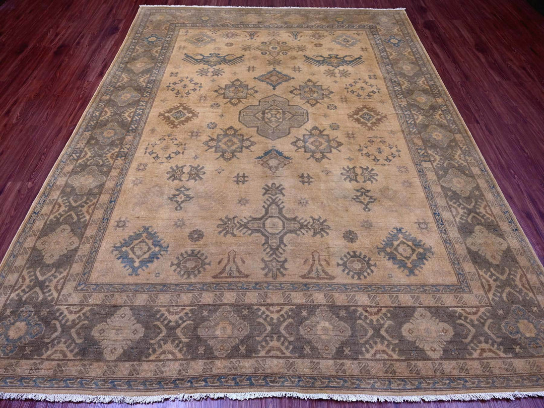 8'0" x 9'10" New Hand Knotted Overdyed Wool Rectangle Oriental Rug - MOA10220400