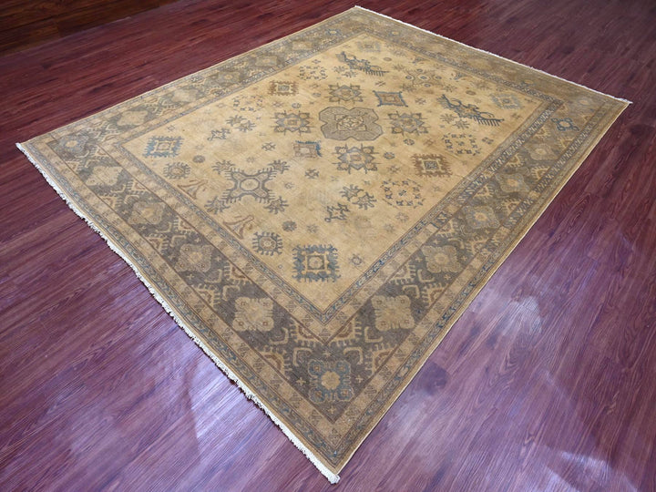 8'0" x 9'10" New Hand Knotted Overdyed Wool Rectangle Oriental Rug - MOA10220400