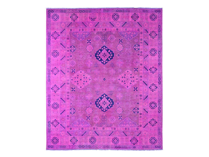 7'11" x 9'7" New Hand Knotted Overdyed Wool Rectangle Oriental Rug - MOA10220401