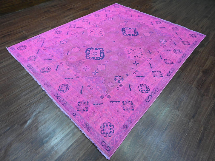 7'11" x 9'7" New Hand Knotted Overdyed Wool Rectangle Oriental Rug - MOA10220401