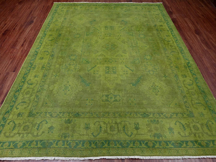 7'11" x 9'6" New Hand Knotted Overdyed Wool Rectangle Oriental Rug - MOA10220403