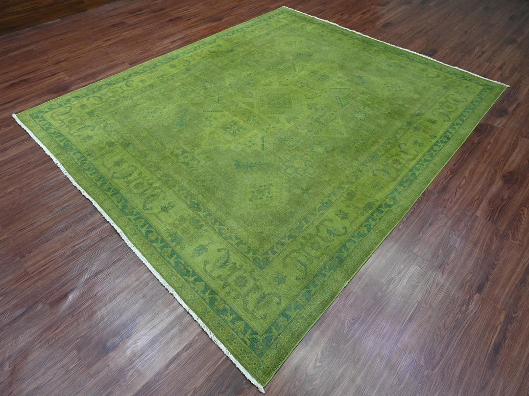 7'11" x 9'6" New Hand Knotted Overdyed Wool Rectangle Oriental Rug - MOA10220403