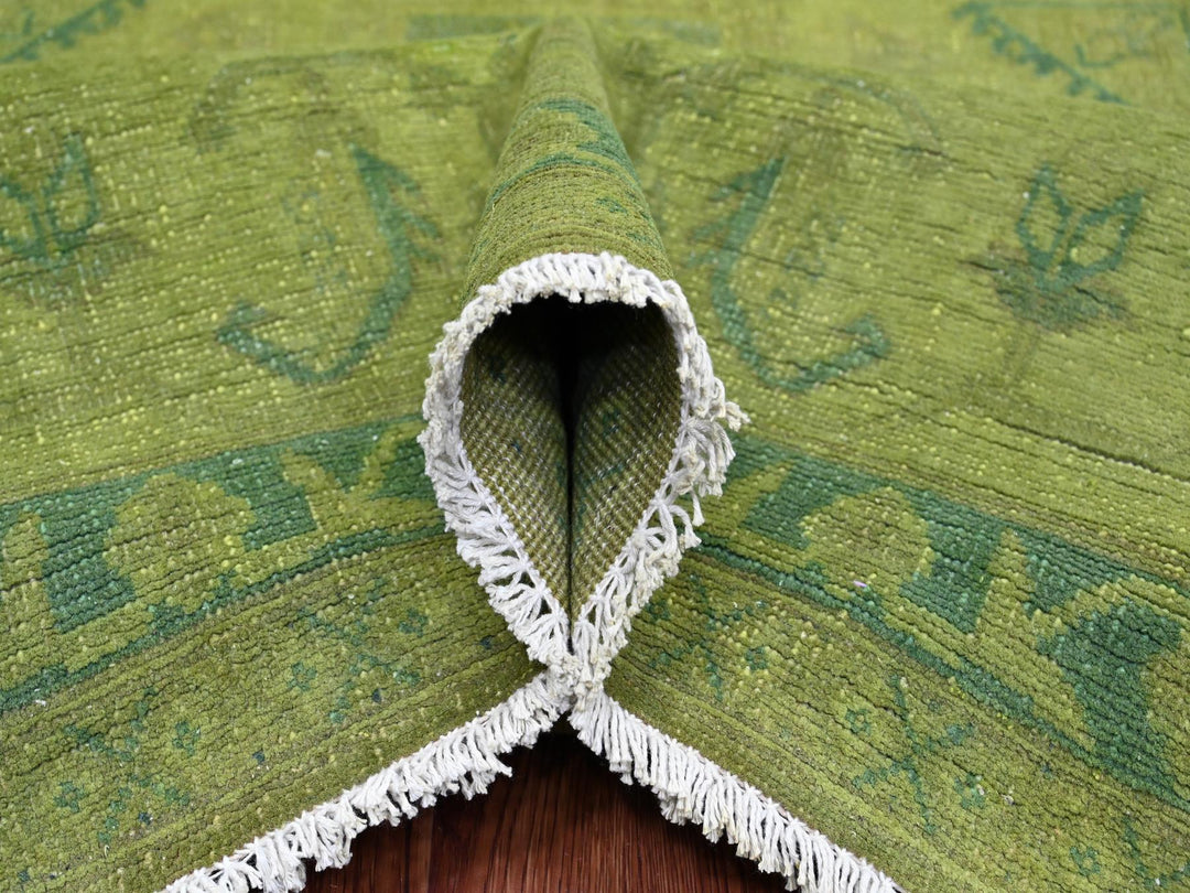 7'11" x 9'6" New Hand Knotted Overdyed Wool Rectangle Oriental Rug - MOA10220403