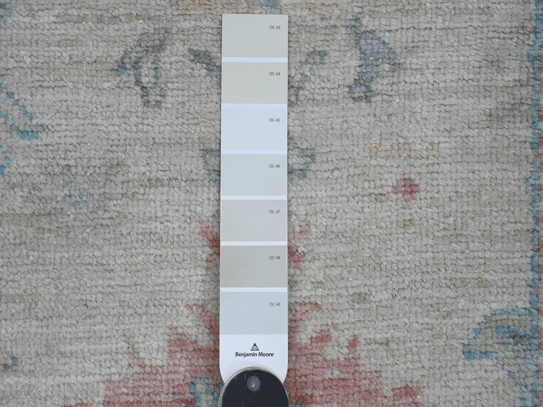 2'11" x 11'8" New Hand Knotted Ivory Wool Runner Oriental Rug - MOA10220406