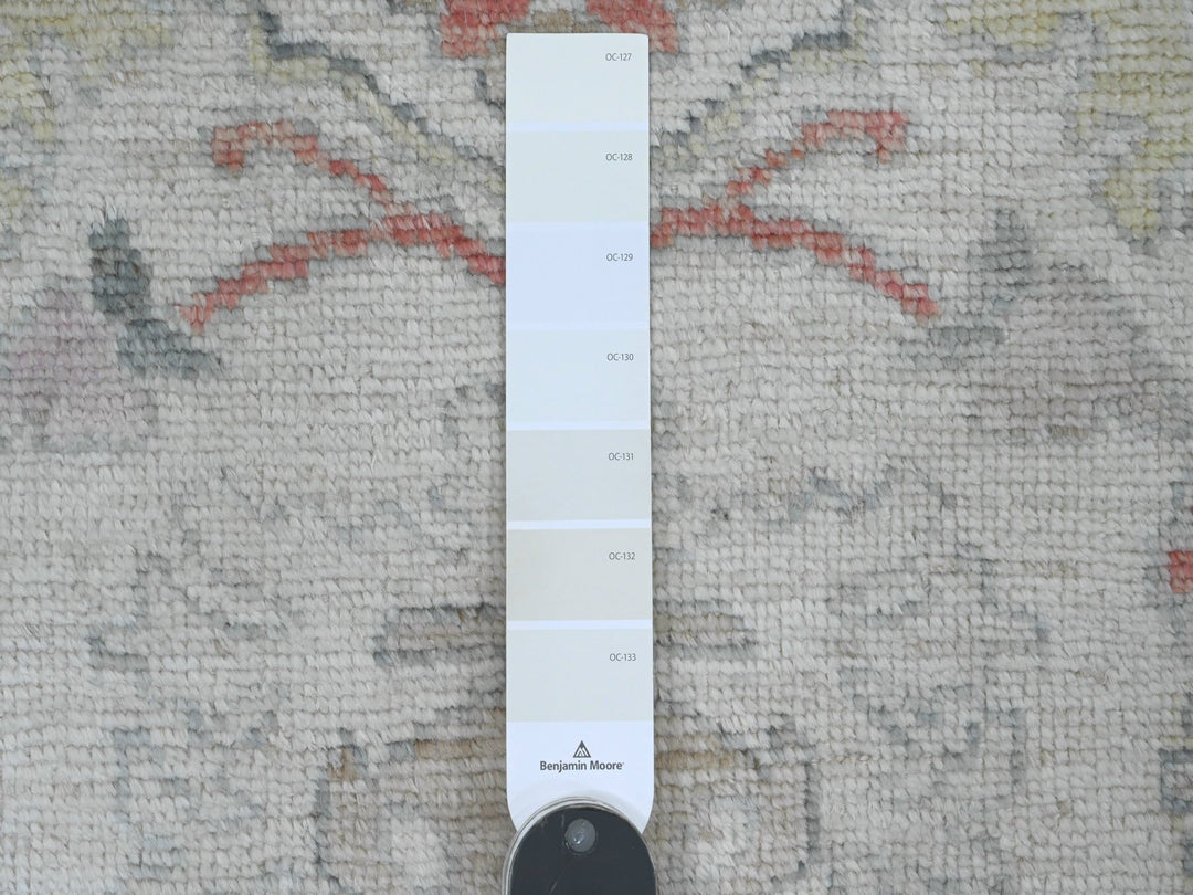 3'1" x 22'4" New Hand Knotted Ivory Wool Runner Oriental Rug - MOA10220408