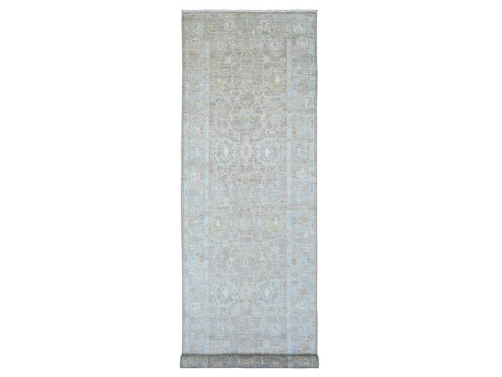 4'11" x 19'9" New Hand Knotted Brown Wool Runner Oriental Rug - MOA10220410