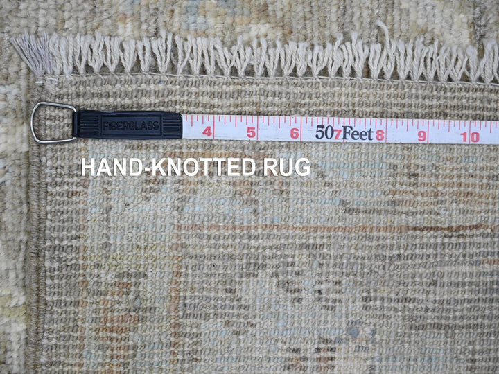 4'11" x 19'9" New Hand Knotted Brown Wool Runner Oriental Rug - MOA10220410