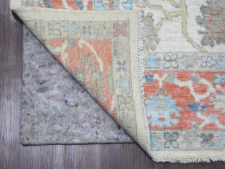 6'1" x 8'9" New Hand Knotted Ivory Wool Rectangle Oriental Rug - MOA10220412