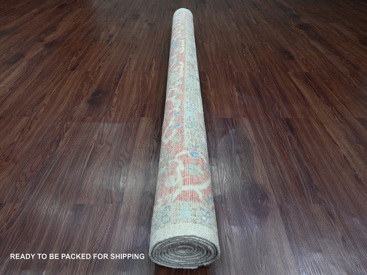 6'1" x 8'9" New Hand Knotted Ivory Wool Rectangle Oriental Rug - MOA10220412