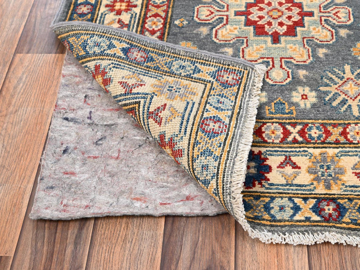 2'7" x 12'6" New Hand Knotted Grey Wool Runner Oriental Rug - MOA1022041