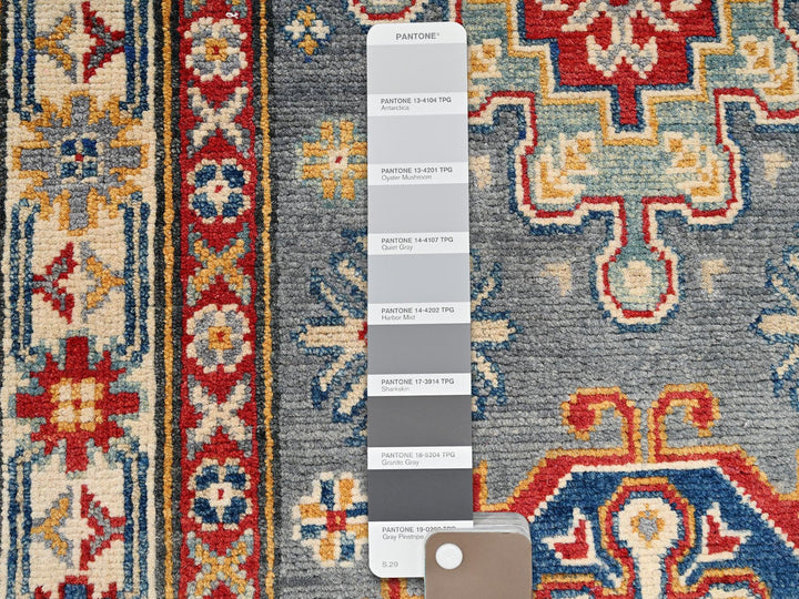 2'7" x 12'6" New Hand Knotted Grey Wool Runner Oriental Rug - MOA1022041