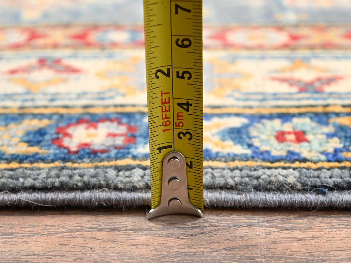 2'7" x 12'6" New Hand Knotted Grey Wool Runner Oriental Rug - MOA1022041