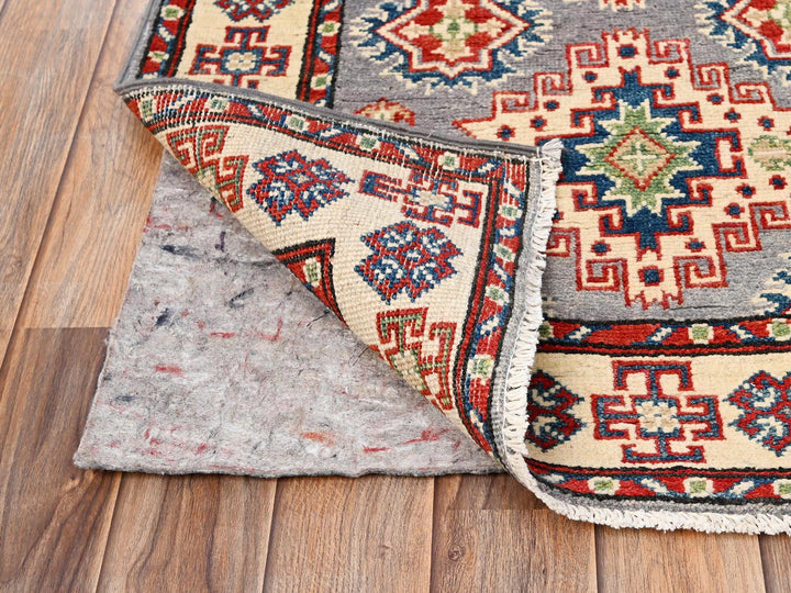 2'5" x 15'3" New Hand Knotted Grey Wool Runner Oriental Rug - MOA1022042