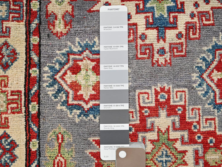 2'5" x 15'3" New Hand Knotted Grey Wool Runner Oriental Rug - MOA1022042