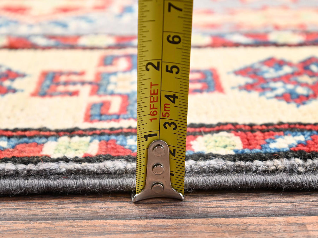 2'5" x 15'3" New Hand Knotted Grey Wool Runner Oriental Rug - MOA1022042