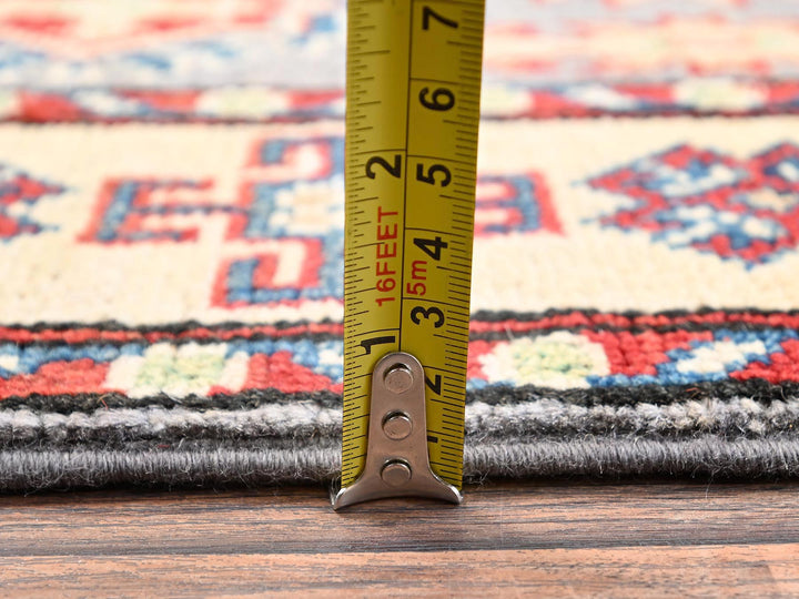 2'5" x 15'3" New Hand Knotted Grey Wool Runner Oriental Rug - MOA1022042