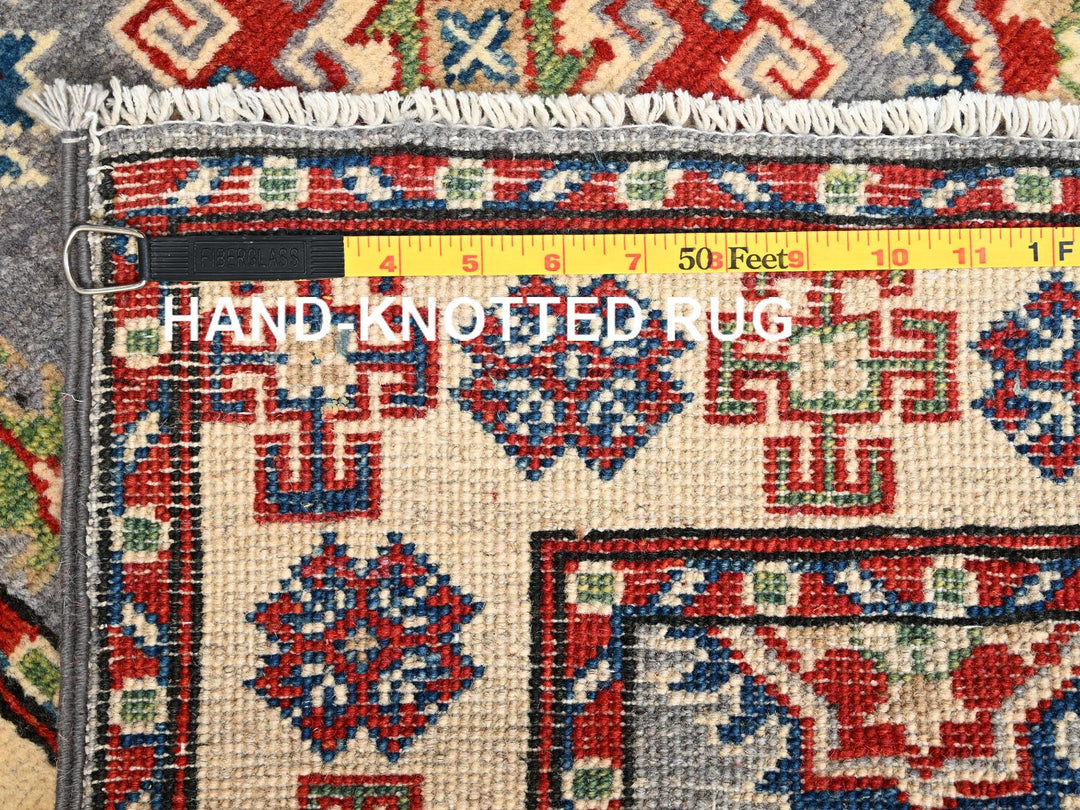 2'5" x 15'3" New Hand Knotted Grey Wool Runner Oriental Rug - MOA1022042