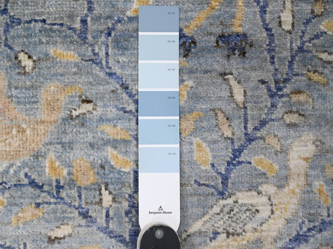 2'2" x 6'3" New Hand Knotted Blue Wool Runner Oriental Rug - MOA10220434