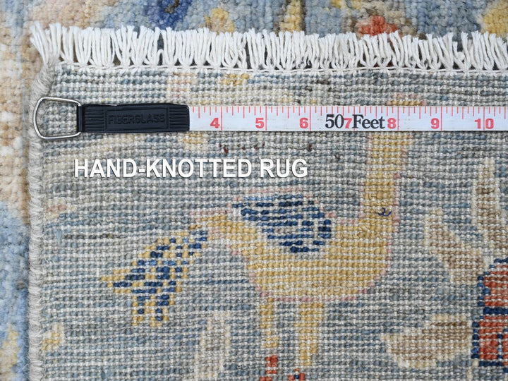 2'2" x 6'3" New Hand Knotted Blue Wool Runner Oriental Rug - MOA10220434