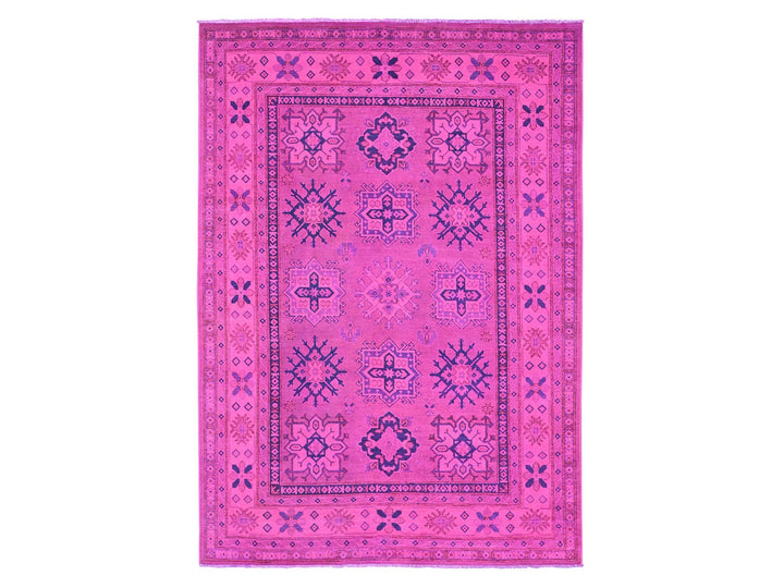 6'0" x 8'6" New Hand Knotted Overdyed Wool Rectangle Oriental Rug - MOA10220444