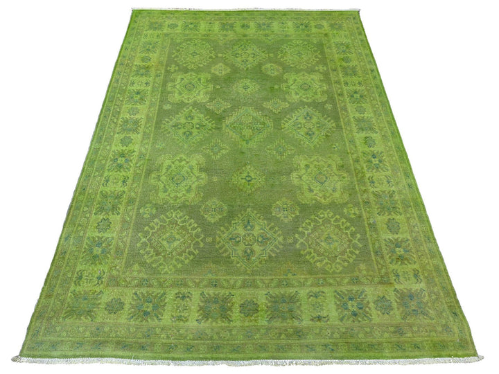 4'10" x 6'9" New Hand Knotted Overdyed Wool Rectangle Oriental Rug - MOA10220446