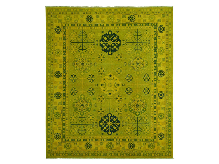 8'1" x 9'5" New Hand Knotted Overdyed Wool Rectangle Oriental Rug - MOA10220448