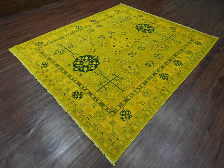 8'1" x 9'5" New Hand Knotted Overdyed Wool Rectangle Oriental Rug - MOA10220448