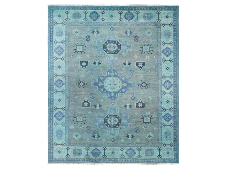 7'9" x 9'6" New Hand Knotted Overdyed Wool Rectangle Oriental Rug - MOA10220449