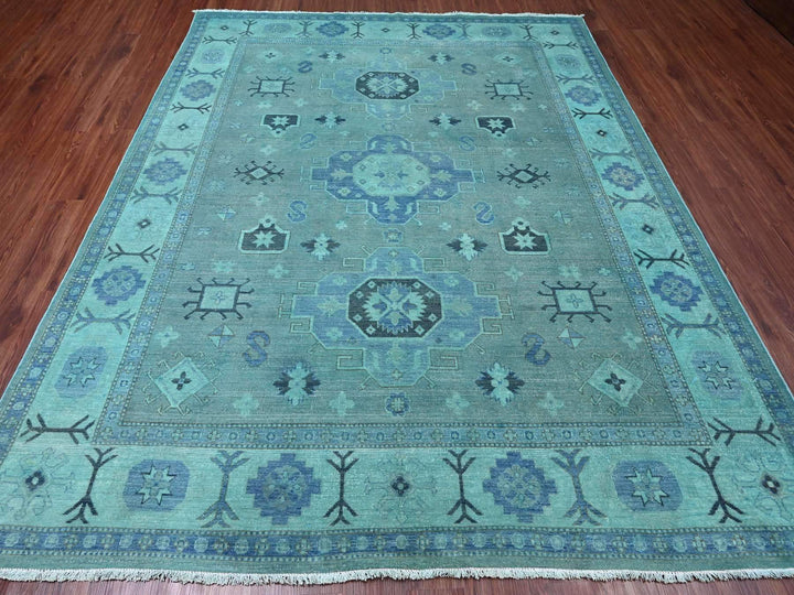 7'9" x 9'6" New Hand Knotted Overdyed Wool Rectangle Oriental Rug - MOA10220449
