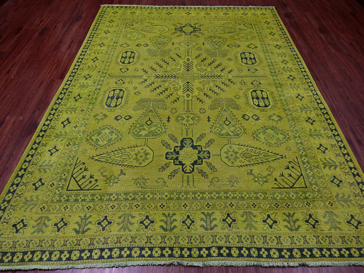 7'9" x 9'8" New Hand Knotted Overdyed Wool Rectangle Oriental Rug - MOA10220450