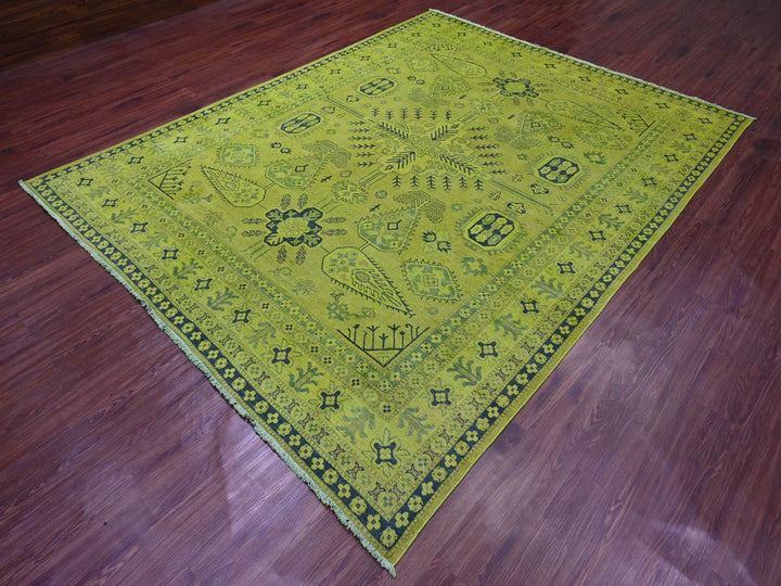 7'9" x 9'8" New Hand Knotted Overdyed Wool Rectangle Oriental Rug - MOA10220450