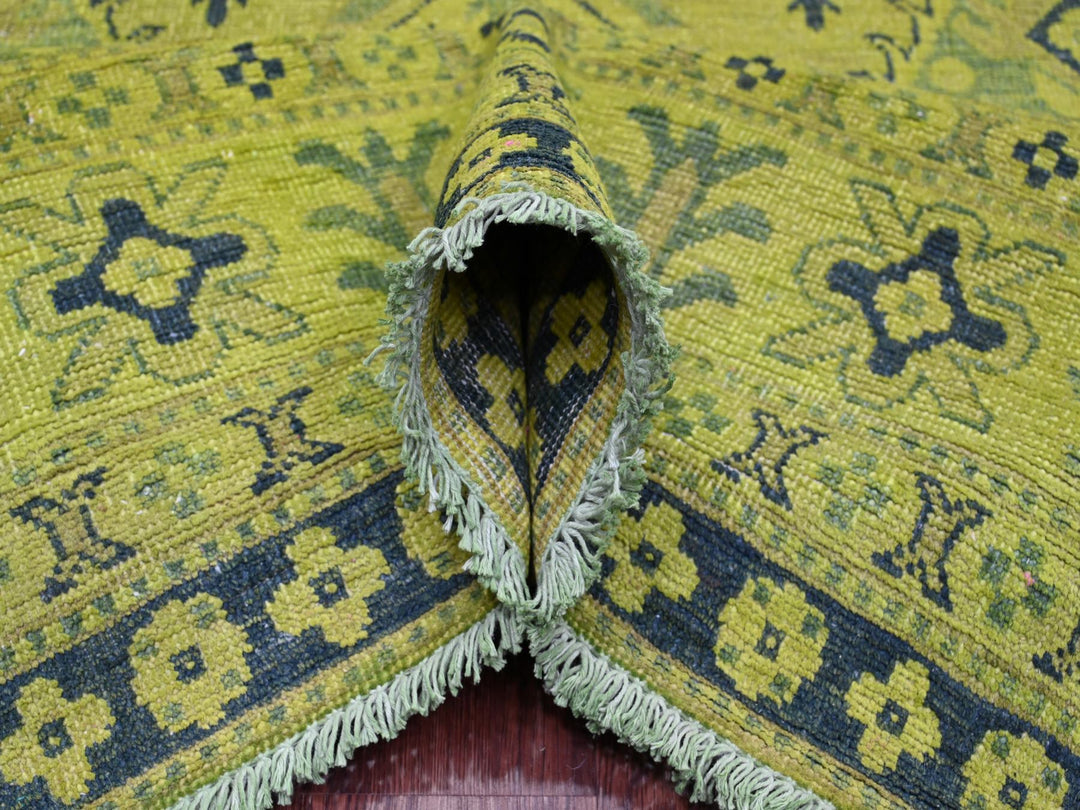 7'9" x 9'8" New Hand Knotted Overdyed Wool Rectangle Oriental Rug - MOA10220450