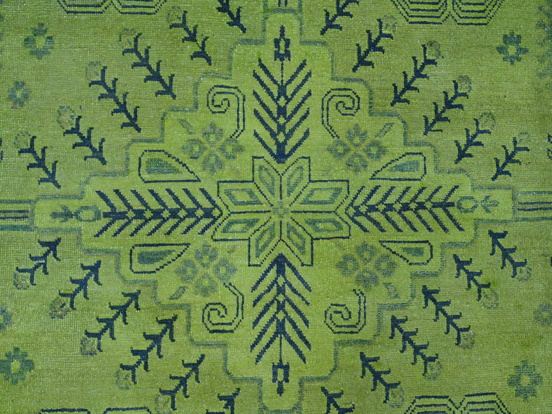 7'9" x 9'8" New Hand Knotted Overdyed Wool Rectangle Oriental Rug - MOA10220450