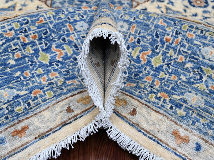 8'1" x 9'8" New Hand Knotted Ivory Wool Rectangle Oriental Rug - MOA10220453
