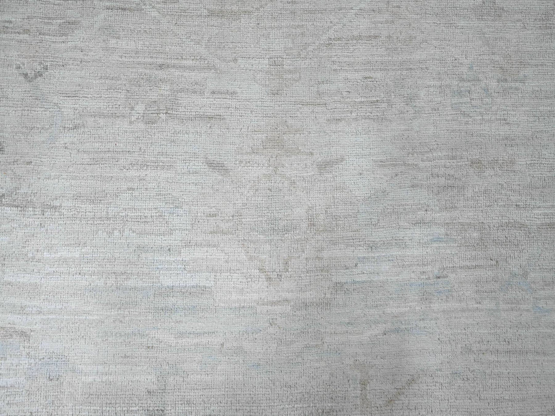 11'11" x 14'8" New Hand Knotted Ivory Wool Rectangle Oriental Rug - MOA10220461