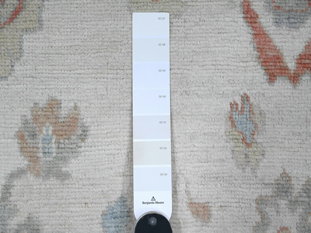 5'10" x 9'2" New Hand Knotted Ivory Wool Rectangle Oriental Rug - MOA10220469